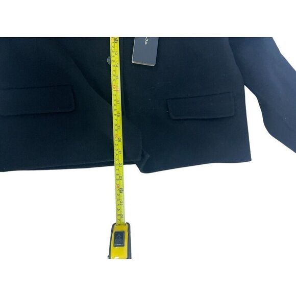 Massimo Dutti Mens Blazer Jacket M Black Textured Wool Blend Coat 6410/730 NWT - Picture 10 of 10